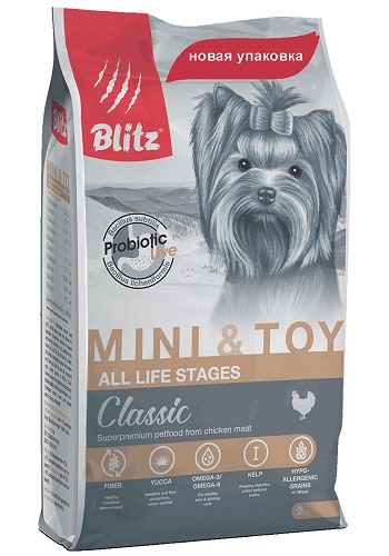Blitz Classic Adult Mini & Toy сухой корм для взрослых собак миниатюрных пород