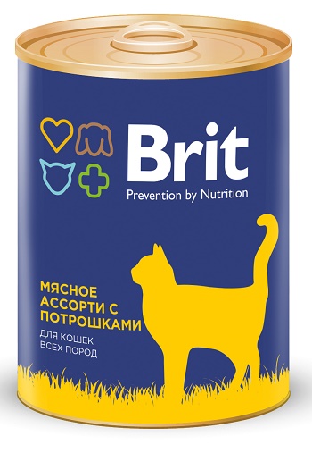 Brit Premium консервированный корм для кошек с потрошками