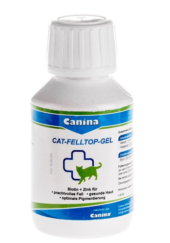 Canina Cat-Felltop-Gel гель для устранения проблем с шерстью