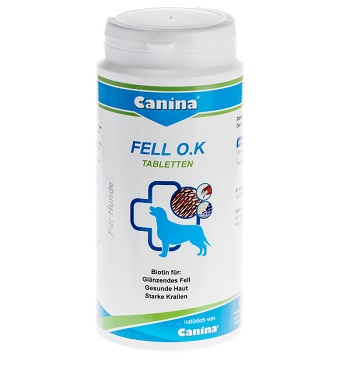 Canina FELL OK добавка с биотином для собак
