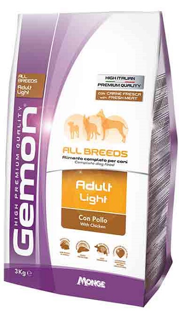 Gemon Adult Light низкокалорийный сухой корм для взрослых собак