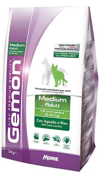 Gemon Adult Medium сухой корм для взрослых собак средних пород с ягненком