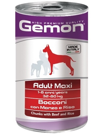 Gemon Adult Maxi консервы для собак крупных пород с говядиной
