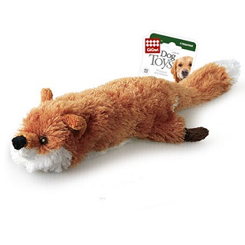 GiGwi игрушка для собак Лиса с бутылкой и пищалкой 63 см (75016)