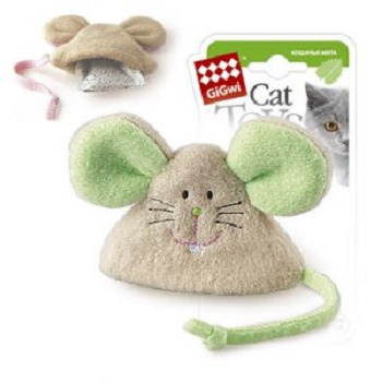 GiGwi игрушка для кошек Мышь с кошачьей мятой 8 см (75041)