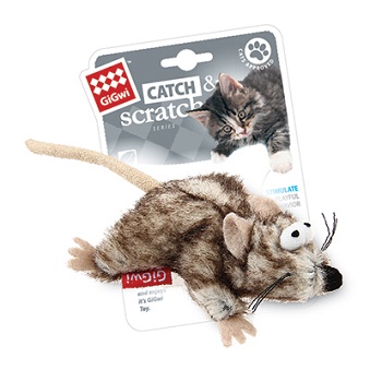 GiGwi игрушка для кошек Мышка с кошачьей мятой 8 см (75383)