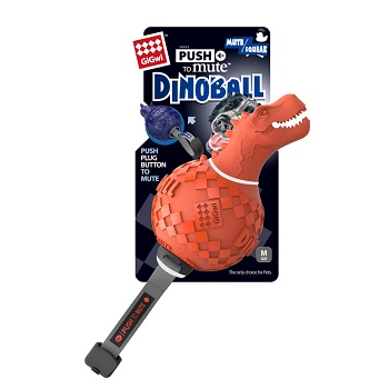 GiGwi игрушка для собак Динозавр с отключаемой пищалкой 15 см (75412)