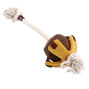 GiGwi игрушка для собак Мяч текстильный на веревке 40 см (75458)