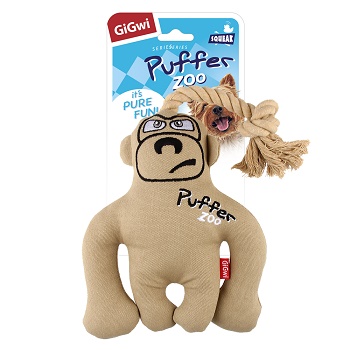 GiGwi игрушка для собак Обезьяна с пищалкой 31 см (75501)