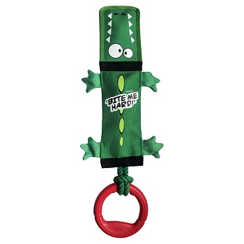 GiGwi игрушка для собак Крокодил на веревке с ручкой 51 см (75525)