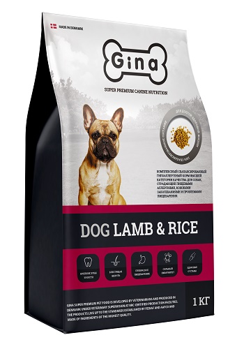 Gina Dog Lamb & Rice сухой корм для взрослых собак с ягненком и рисом (Сербия) SALE