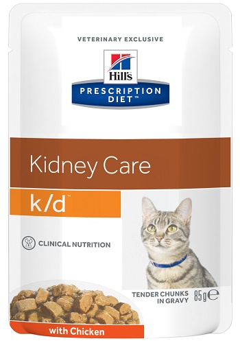 Hill's Prescription Diet K/D Kidney Care влажный корм для кошек c заболеваниями почек с курицей