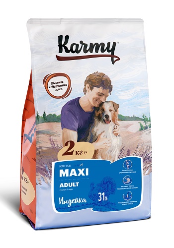 Karmy Maxi Adult сухой корм для собак крупных пород с индейкой