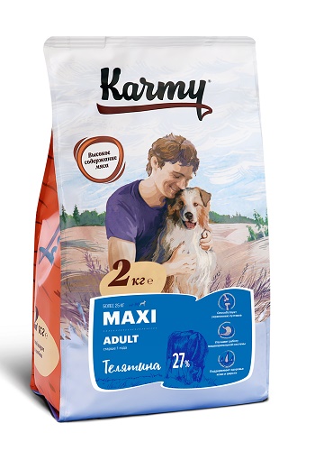 Karmy Maxi Adult сухой корм для собак крупных пород с телятиной