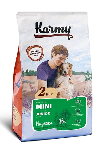 Karmy Mini Junior сухой корм для щенков мелких пород с индейкой