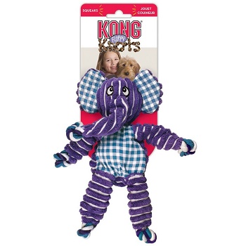Kong Floppy Knots игрушка плюшевая для собак Слон 36х19 см