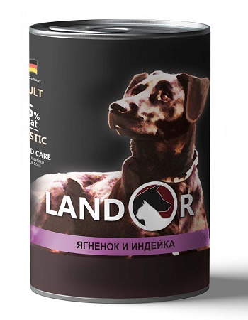 Landor Adult Lamb & Turkey влажный корм для взрослых собак с ягненком и индейкой
