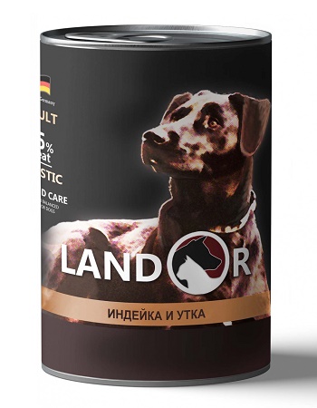 Landor Adult Turkey & Duck влажный корм для взрослых собак с индейкой и уткой