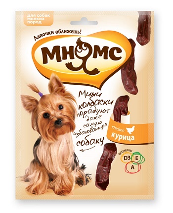 Мнямс лакомства для собак Мини-колбаски для мелких пород