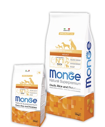 Monge Speciality Monoprotein корм для взрослых собак всех пород с уткой