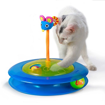 Petstages игрушка-трек для кошек 27 см (2 мячика)