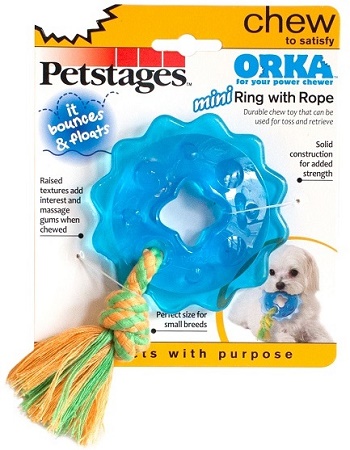 Petstages ORKA Mini игрушка для собак Кольцо с канатом 8 см