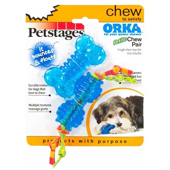 Petstages ORKA игрушка для собак Набор косточка и гантеля
