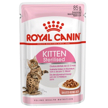 Royal Canin Kitten Sterilised влажный корм для котят в соусе (12 шт.)