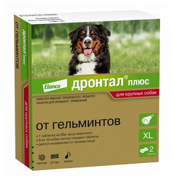 Bayer Дронтал таблетки от гельминтов для собак крупных пород