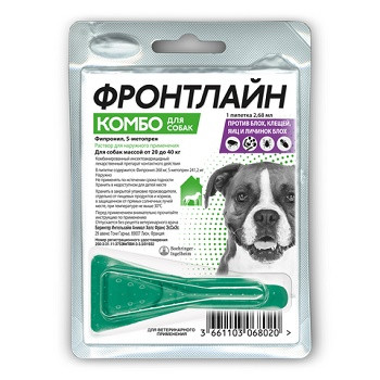 Frontline Combo L (20-40 кг) капли от блох и клещей для собак