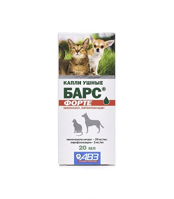 АВЗ Барс Форте капли ушные для собак и кошек