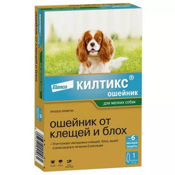 Elanco Килтикс ошейник от блох и клещей для мелких собак 35 см