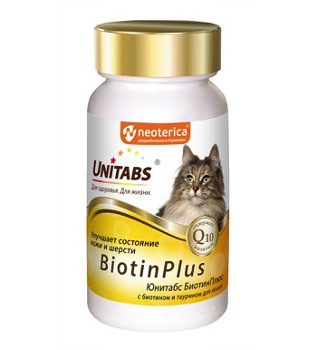 Unitabs BiotinPlus витаминно-минеральный комплекс для кошек для кожи и шерсти