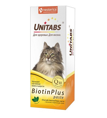 Unitabs BiotinPlus паста для кошек для кожи и шерсти