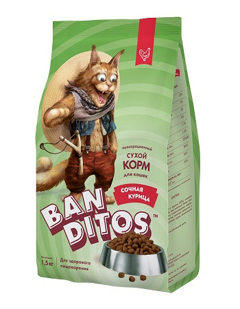 Banditos сухой корм для кошек Сочная курица