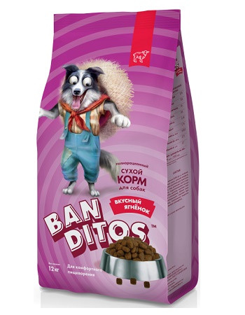 Banditos сухой корм для собак всех пород Вкусный ягненок