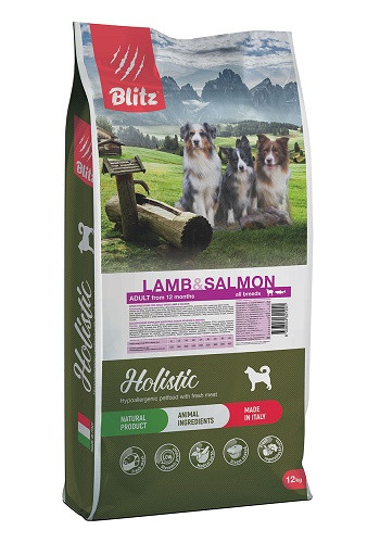 Blitz Holistic Adult Lamb & Salmon беззерновой сухой корм для собак всех пород с ягненком и лососем SALE
