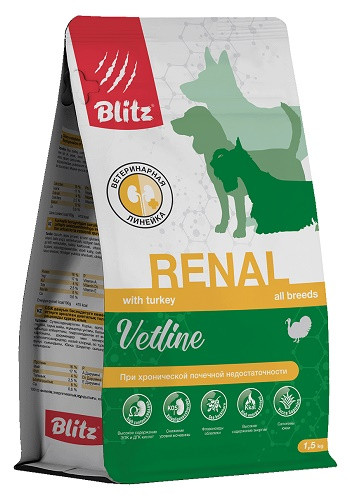 Blitz Vetline Renal диетический корм для собак при хронической почечной недостаточности