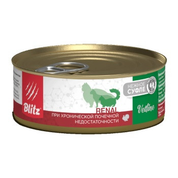 Blitz Vetline Renal влажный корм для кошек при хронической почечной недостаточности