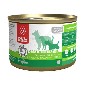 Blitz Vetline Gastrointestinal влажный корм для собак при нарушении работы желудочно-кишечного тракта