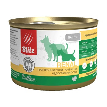 Blitz Vetline Renal влажный корм для собак при хронической почечной недостаточности