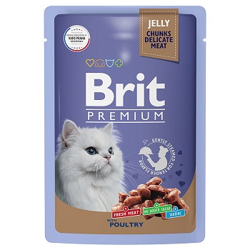 Brit Premium пауч для кошек с ассорти из птицы в желе (Россия)