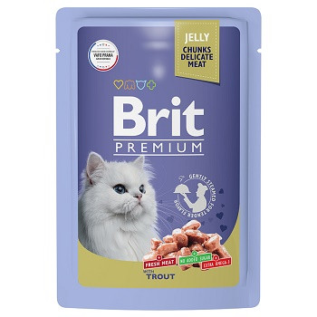 Brit Premium пауч для кошек с форелью в желе (Россия)