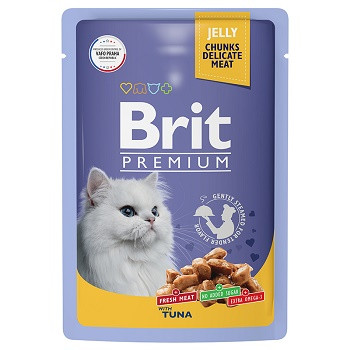 Brit Premium пауч для кошек с тунцом в желе (Россия)