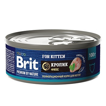 Brit Premium by Nature консервы для котят Кролик