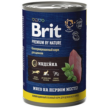 Brit Premium by Nature консервы для щенков всех пород Индейка