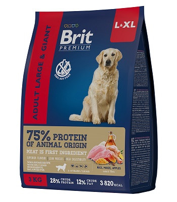 Brit Premium Adult L-XL сухой корм для собак крупных пород