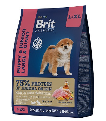 Brit Premium Puppy & Junior Large & Giant сухой корм для щенков крупных пород