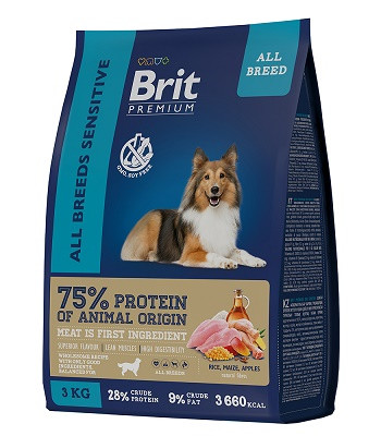 Brit Premium Adult Sensitive сухой корм для собак всех пород SALE