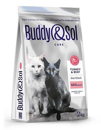 Buddy&Sol Care сухой корм для стерилизованных кошек Индейка и говядина